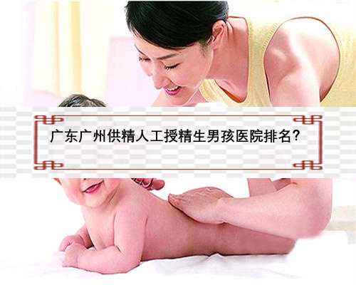 广东广州供精人工授精生男孩医院排名？